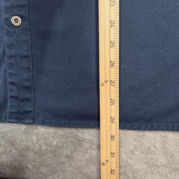 Harley Davidson Shirt Mens M Blue Road Hog Embroidered Motorcycle Bike Button Up - Picture 10 of 10